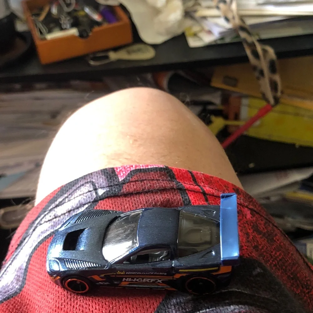 Dark Metallic Blue Toy Sports Car